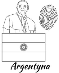 Argentyna flaga kolorowanka symbole