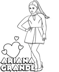 Ariana Grande kolorowanka piosenkarka