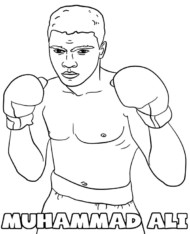 Najsłynniejszy bokser Muhammad Ali kolorowanka malowanka