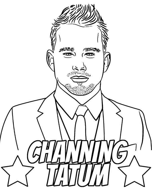Aktor Channing Tatum kolorowanka malowanka