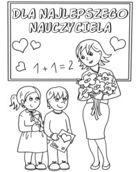 dzien-nauczyciela-kartka-kolorowanka-kwiaty | Kolorowanki do druku E ...