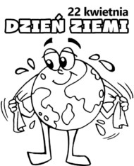 Kolorowanka ekologiczna dzień ziemi malowanka