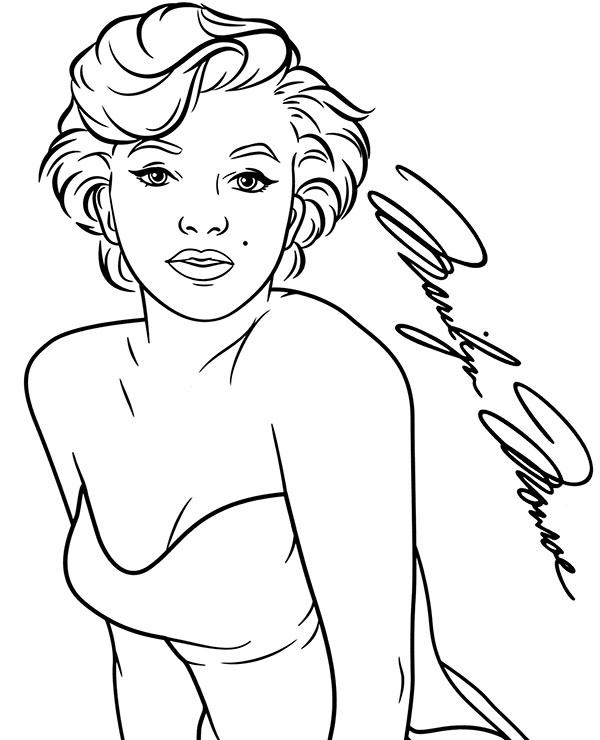 Marylin Monroe kolorowanka aktorka piosenkarka