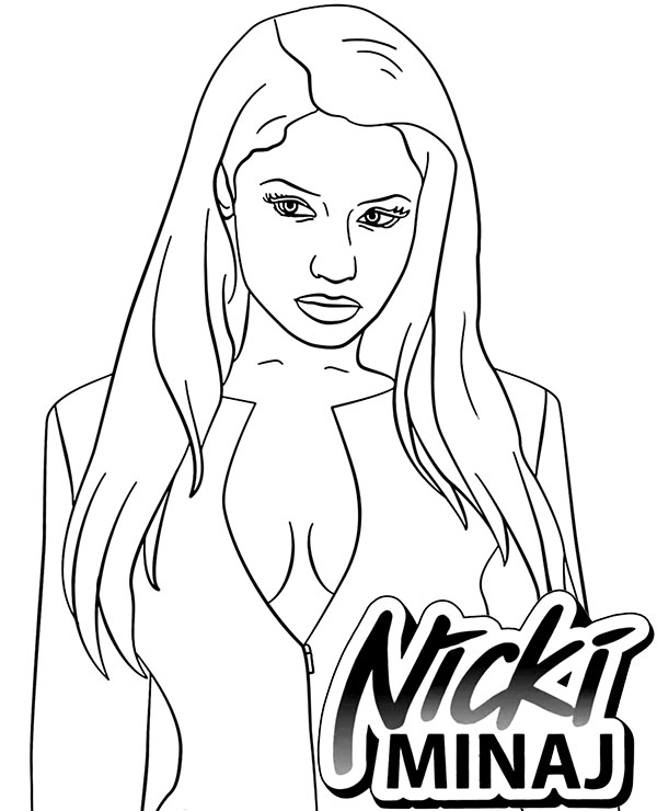 Kolorowanka Nicki Minaj malowanki do druku