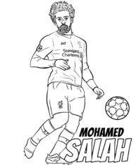 Mohamed Salah kolorowanka piłkarz