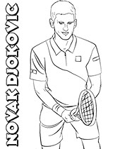 Novak Djokovic kolorowanka do druku