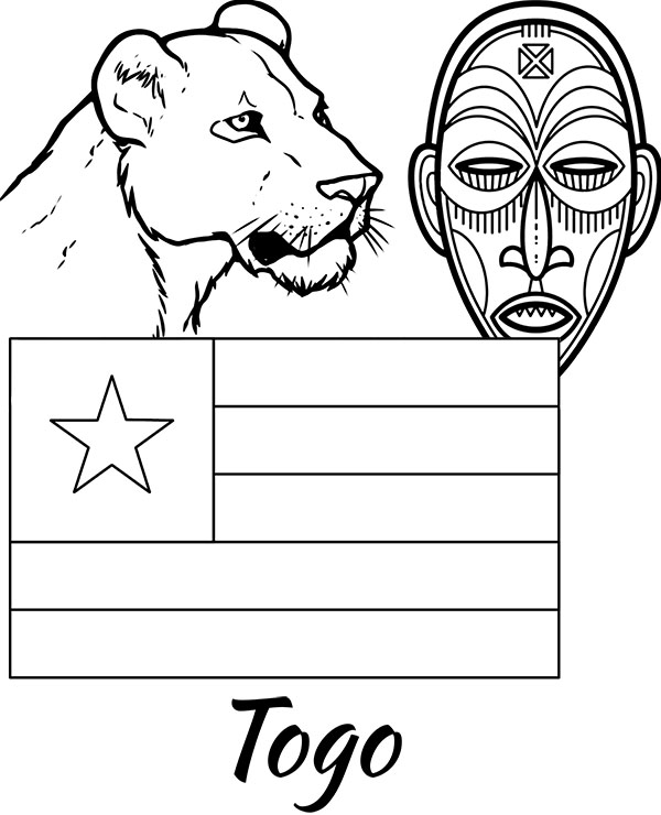 Togo flaga flagi krajów afrykańskich