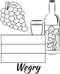 Kolorowanka flaga Węgier malowanka do druku