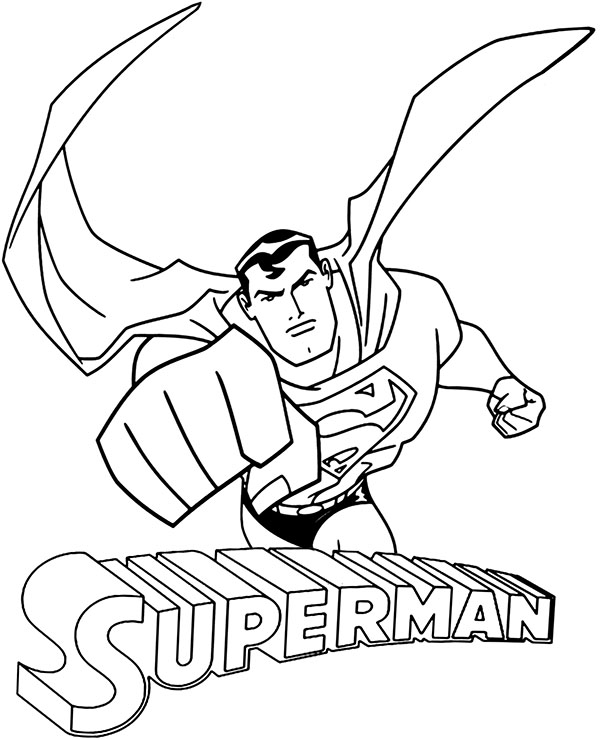 Superman obrazek do pokolorowania