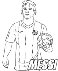 Messi na kolorowance do wydruku