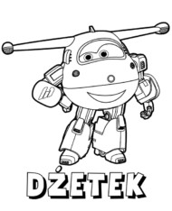 Kolorowanka z Dżetkiem z bajki Super Wings