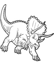 Triceratops dinozaur kolorowanka do druku