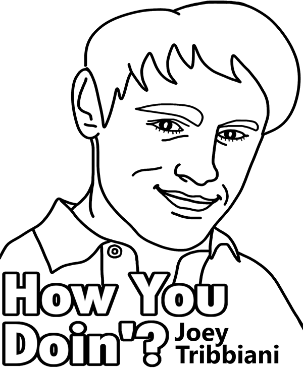 Joey Tribiani kolorowanka