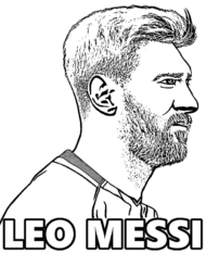 Lionel Messi piłkarz FC Barcelona kolorowanka