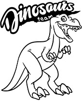 Tyranozaur i logo do wydruku