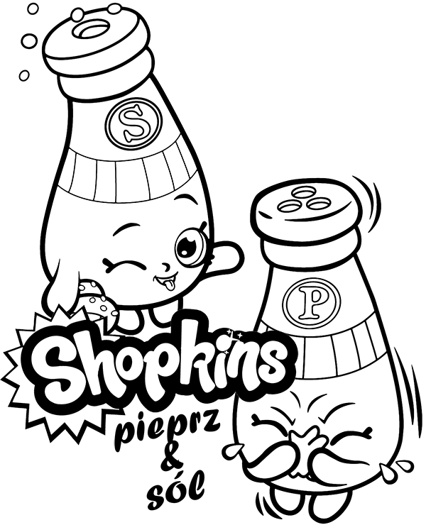 Pieprz i sól kolorowanka Shopkins
