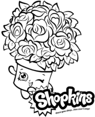 Bukiet kwiatów Shopkins kolorowanka