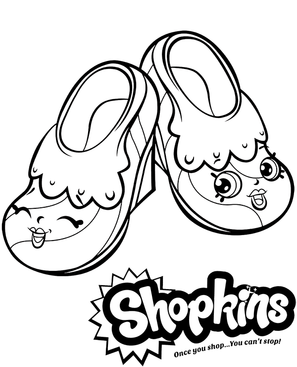 Shopkins kolorowanka pantofelki księżniczki