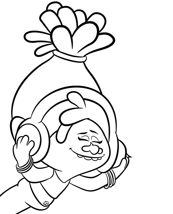 Dj Zuza duża kolorowanka Trolle