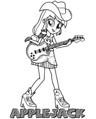 Applejack kolorowanka Equestria girls