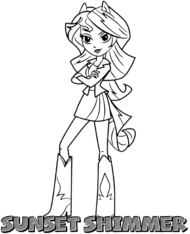 Equestria Girls Sunset Shimmer kolorowanka