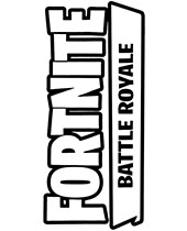Pionowa wersja logo Fortnite do wydrukowania