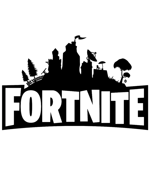 Proste logo Fortnite do wydruku
