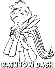 Rainbow Dash kolorowanka dla dziewczynek