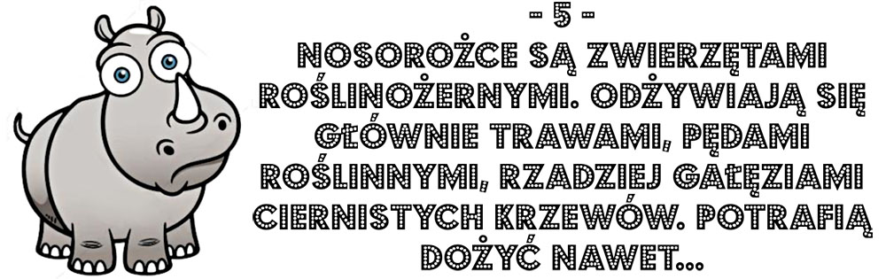 Nosorożec pytanie quiz