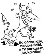 Na górze róże na dole fiołki śmieszna kolorowanka