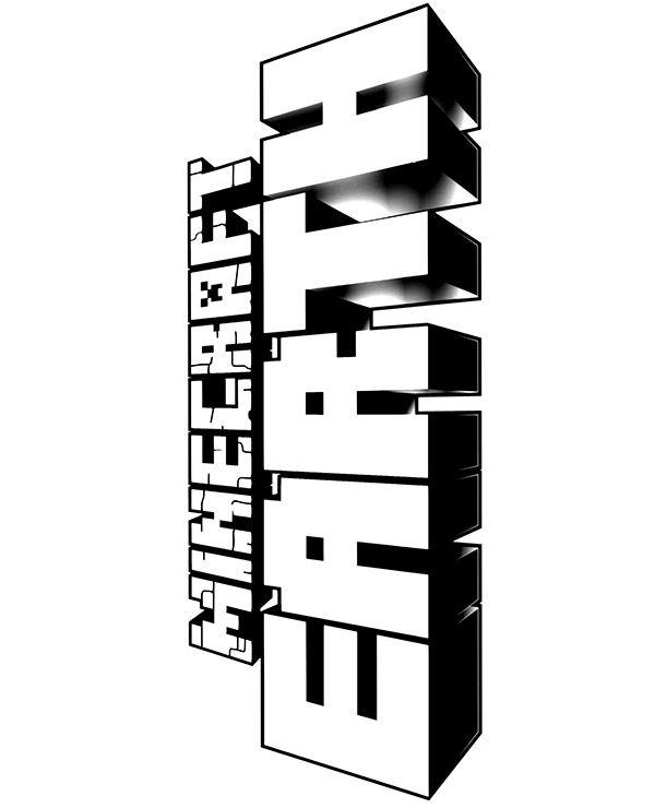 Minecraft logo malowanka z gry