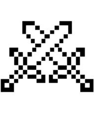 Dwa miecze z Minecraft kolorowanka dla graczy