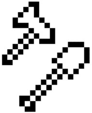 Łopata i siekiera z Minecraft