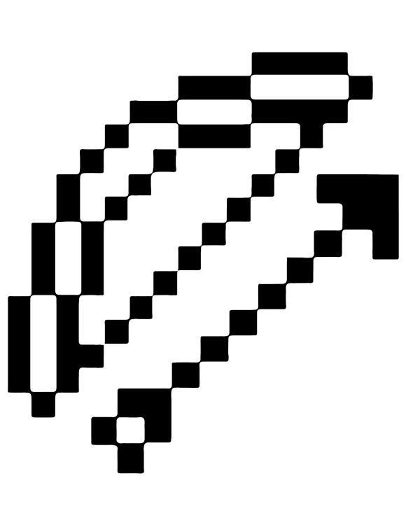Minecraft narzedzia kolorowanka luk i strzala Kolorowanki Do Druku E