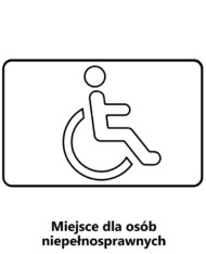 Kolorowanka miejsce postojowe dla inwalidy