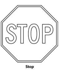 Znak stop kolorowanka do druku