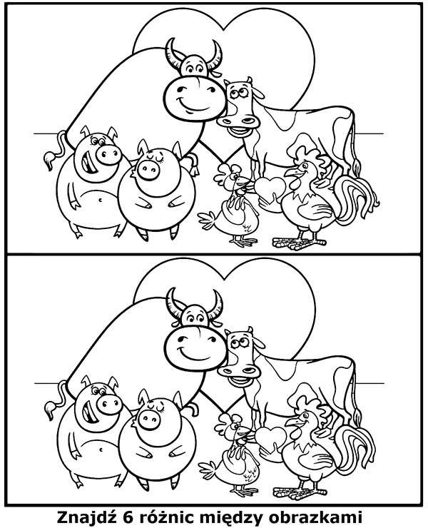 Znajdź różnice między dwoma obrazkami dla dzieci