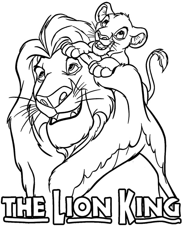 Król Lew kolorowanka Simba i Mufasa