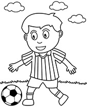 Mały piłkarz kolorowanka dla dzieci