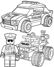 LEGO policja kolorowanka dla dzieci