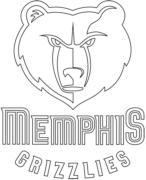 Logo Memphis Grizzlies kolorowanka