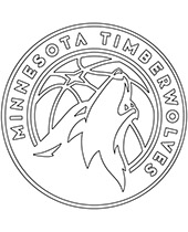 Logo Minnesota Timberwolves Kolorowanka Mini Kolorowanki Do Druku E 