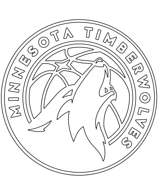 logo Minnesota Timberwolves kolorowanka