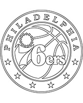 Logo Philadelphia 76ers kolorowanka
