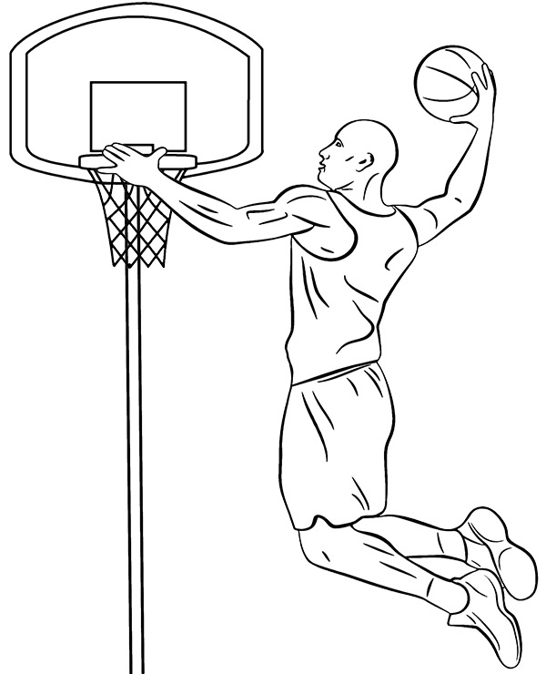Wsad do kosza kolorowanka slam dunk