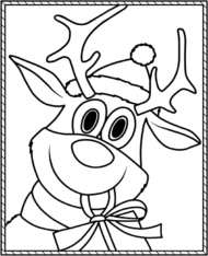 Rudolf renifer kolorowanka do druku