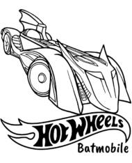 Batmobile kolorowanka Hot Wheels malowanka