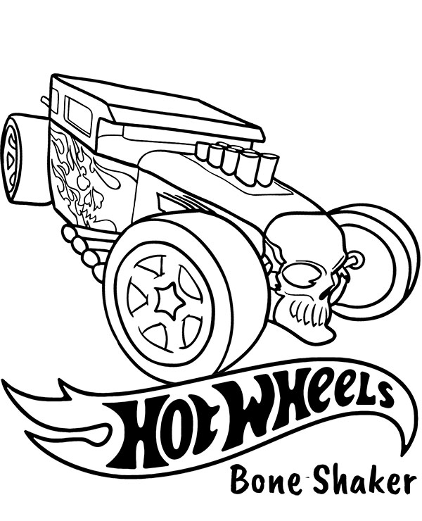 Hot Wheels kolorowanka Bone Shaker 