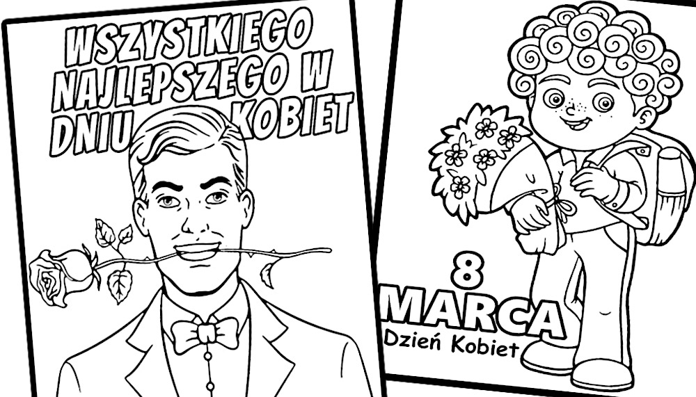 Nowe kolorowanki na Dzień Kobiet