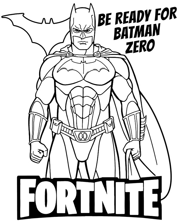 Batman Zero kolorowanka Fortnite